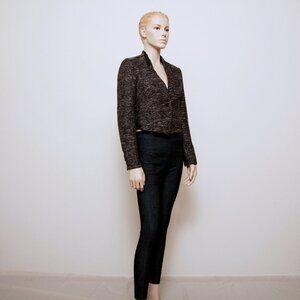 Vince Camuto Cropped Jacket Black Silver Women 4